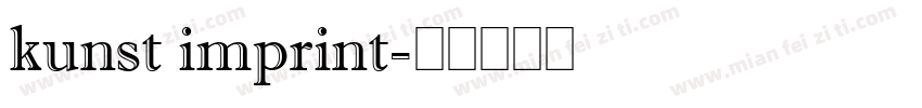 kunst imprint字体转换